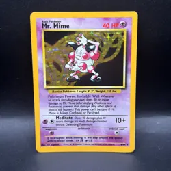 Pokemon TCG Mr. Mime Jungle Holo Rare Unlimited 6/64 - Image 1