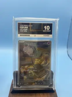 Pokemon TCG Japanese Nihil Zero Espurr 087/080 Art Rare ACE Graded Mint 10 - Image 1