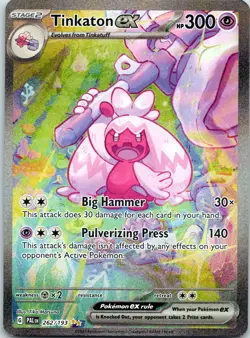 Tinkaton ex 262/193 Special Illustration Rare Paldea Evolved Pokemon Holo NM - Image 1