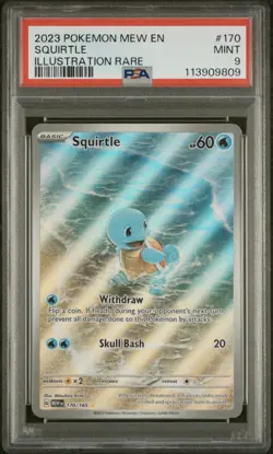 Squirtle #170/165 PSA 9 Illustration Rare | Pokemon SV: 151 - Image 1