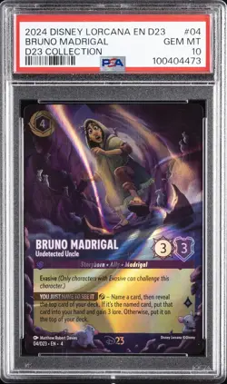 DISNEY LORCANA EN D23-D23 EXPO PROMO BRUNO MADRIGAL - UNDETECTED UNCLE PSA 10 - Image 1