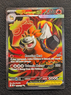 Pokemon TCG Mega Camerupt EX 156/132 Rare Mega Evolutions Holo Card - Image 1