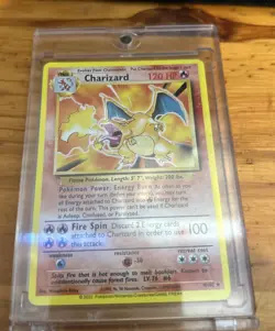 Charizard 120 HP Rare Base Set Pokemon TCG Card 4/102 2022 English - Image 1