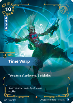 Time Warp OGN 122/298 Epic Riftbound League of Legends NM Card - Image 1