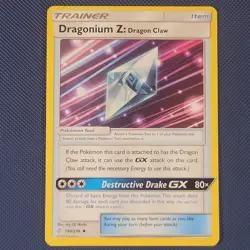 Dragonium Z Dragon Claw 190/236 - Cosmic Eclipse - Uncommon Pokemon Card - NM - Image 1