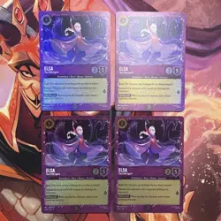 Disney Lorcana TCG Elsa - The Fifth Spirit Amethyst Promo Cards Foil - Set Of 4 - Image 1