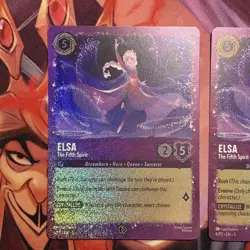 Disney Lorcana TCG Elsa - The Fifth Spirit Amethyst Promo Cards Foil - Set Of 4 - Image 2