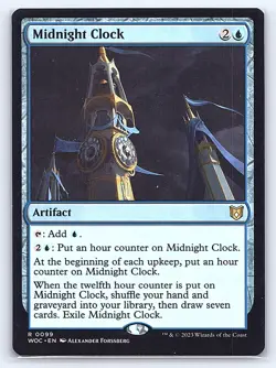 Midnight Clock 99 Rare Commander: Wilds of Eldraine Magic: The Gathering LP - Image 1