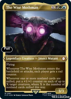 MTG The Wise Mothman (Display Commander) - Thick Stock [PIP - 1067] LP Foil - Image 1