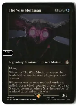 MTG The Wise Mothman (Display Commander) - Thick Stock [PIP - 1067] LP Foil - Image 2