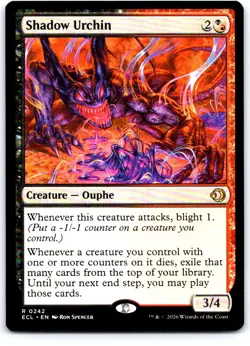 Shadow Urchin 242 Rare Lorwyn Eclipsed Magic: The Gathering Near Mint - Image 1
