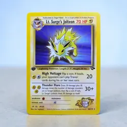 1st Edition Lt. Surge’s Jolteon 28/132 Gym Challenge 2000 Non-Holo Rare - Image 1
