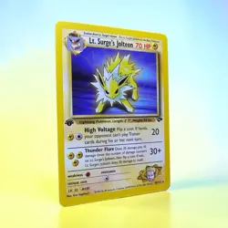 1st Edition Lt. Surge’s Jolteon 28/132 Gym Challenge 2000 Non-Holo Rare - Image 3