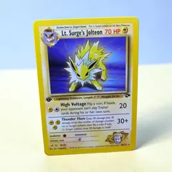 1st Edition Lt. Surge’s Jolteon 28/132 Gym Challenge 2000 Non-Holo Rare - Image 5