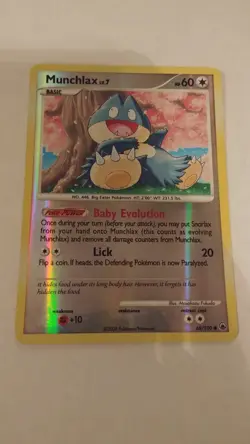 Pokemon / Munchlax / Majestic Dawn / Reverse Holo / Played C. / 68-100 - Image 1