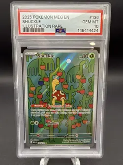 PSA 10 - Pokemon Shuckle 136/132 Mega Evolution Illustration Rare - Image 1