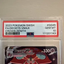 2023 Pokemon SWSH Crown Zenith #GG45 FA Deoxys VMAX PSA 10 Gem Mint - Image 2