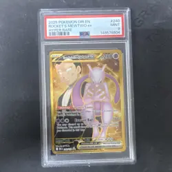 Rocket's Mewtwo ex gold PSA 9 Sv10 Destined Rivals Hyper Rare Holo #240 Pokemon - Image 1