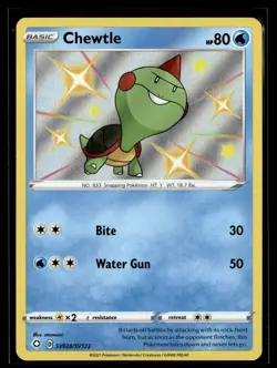 Pokemon TCG Shining Fates: Shiny Vault #SV028/SV122 Chewtle - Image 1