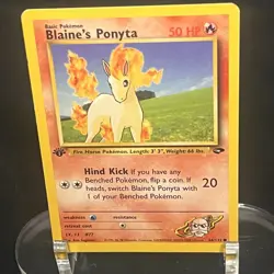 Pokemon Ponyta & Rapidash Lot 1st Ed Blaine’s Ponyta Dark Rapidash WOTC NM/LP - Image 4