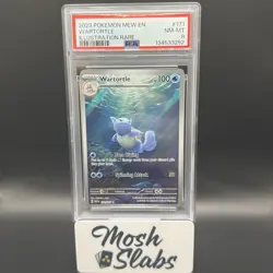 Pokemon Mew 2023 En-151 Wartortle Illustration #171/165 PSA 8 NM-MT - Image 1