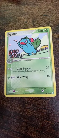 Ivysaur 34/100 Uncommon Crystal Guardians Pokemon Lightly Played - Image 1