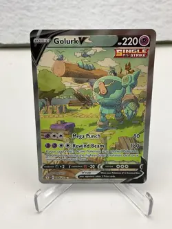 Pokemon Golurk V 182/203 SWSH07: Evolving Skies Ultra Rare Full Art Holo 220HP - Image 1