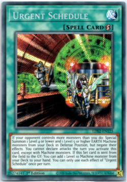 Urgent Schedule - LDS2-EN125 - Secret Rare - 1st Edition Yugioh - Image 1
