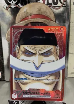 One Piece TCG OP02-001 Paramount War Alternate Art Leader EDWARD NEWGATE English - Image 2