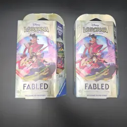 2 NEW Ravensburger Disney Lorcana TCG Fabled Starter Deck Emerald & Ruby Set - Image 1