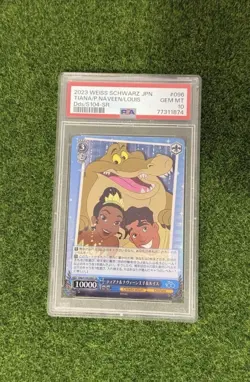 Bushiroad Weiss Schwarz Disney 100 Tiana/Naveen/Louis 096 SR Holo JP PSA 10 - Image 1