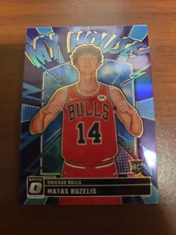 2024-2025 Panini Donruss Optic Matas Buzelis My House Purple Rookie Card - Image 1