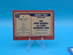 2026 Topps Series 2 Sammy Sosa 1991 All Star On Card Autograph Blue /150 Cubs - Image 2