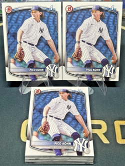 Pico Kohn 1st Bowman 30-Card Lot 2025 Bowman Draft (Yankees Prospect) - Image 1