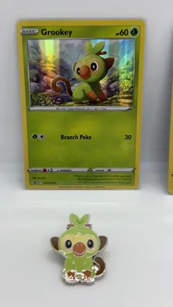 Grookey Scorbunny Sobble SWSH001 SWSH002 SWSH003 Pokemon Card & Collectible Pins - Image 3