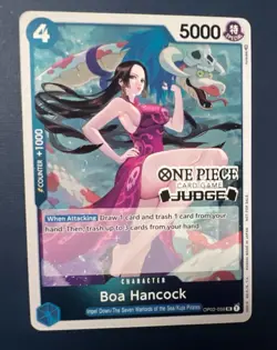 Bandai One Piece Card Game Boa Hancock, Doflamingo, Kalifa JUDGE STAMP Lot Eng. - Image 2