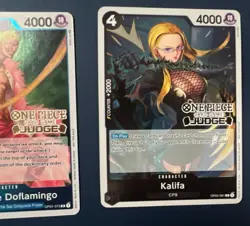 Bandai One Piece Card Game Boa Hancock, Doflamingo, Kalifa JUDGE STAMP Lot Eng. - Image 4