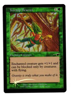 Magic the Gathering MTG Card: Treetop Bracers FOIL 120/143 Nemesis! EX - Image 1