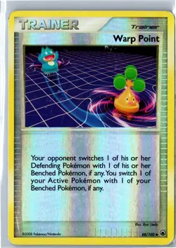 Pokemon Card - Warp Point Majestic Dawn 88/100 2008 Uncommon Reverse Holo HP - Image 1