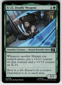 X-23, Deadly Weapon 738 Commander: Marvel Super Heroes Foil MAGIC: THE GATHERING - Image 1