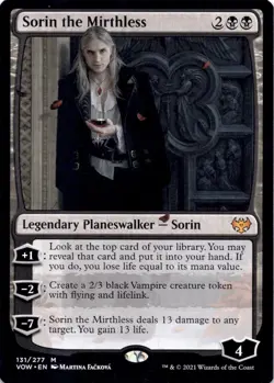 Sorin the Mirthless 131 Mythic Innistrad: Crimson Vow Magic: The Gathering NM - Image 1