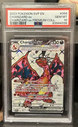 2023 POKEMON SVP EN-SV BLACK STAR PROMO #056 CHARIZARD EX PSA 10 - Image 1