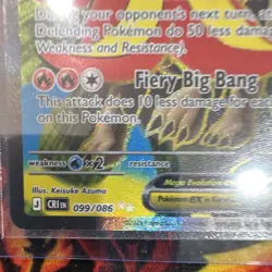 Nintendo Pokemon TCG Mega Pyroar EX 099/086 Holo EN 340 HP Full Art Secret Rare - Image 3