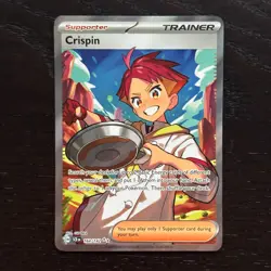 Crispin 164/142 Pokemon Stellar Crown SV Full Art Ultra Rare Holo NM - Image 1
