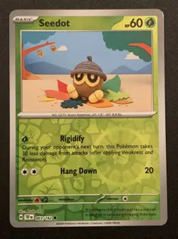 Seedot - 003/162 - Reverse Holo Common - SV5: Temporal Forces - Pokemon TCG - Image 1
