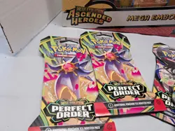 Pokemon Bundle 3 Mega Evolution Ascended Heroes Plus 7 Booster Perfect Order - Image 5