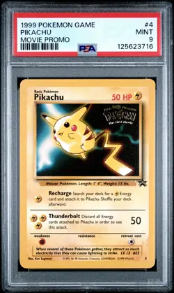 1999 Pokemon Movie Promo 4 Pikachu PSA 9 125623716 - Image 1
