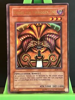 Yu-Gi-Oh Exodia the Forbidden One LOB-124 Unlimited Ultra Rare Off Center Print - Image 1