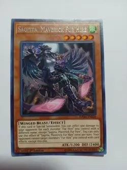 Yugioh Sagitta, Maverick Fur Hire Secret Rare DASA-EN020 1st Ed Lightly Played - Image 1
