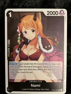Nami OP16-091 R The Time of Battle Foil English One Piece NM - Image 1